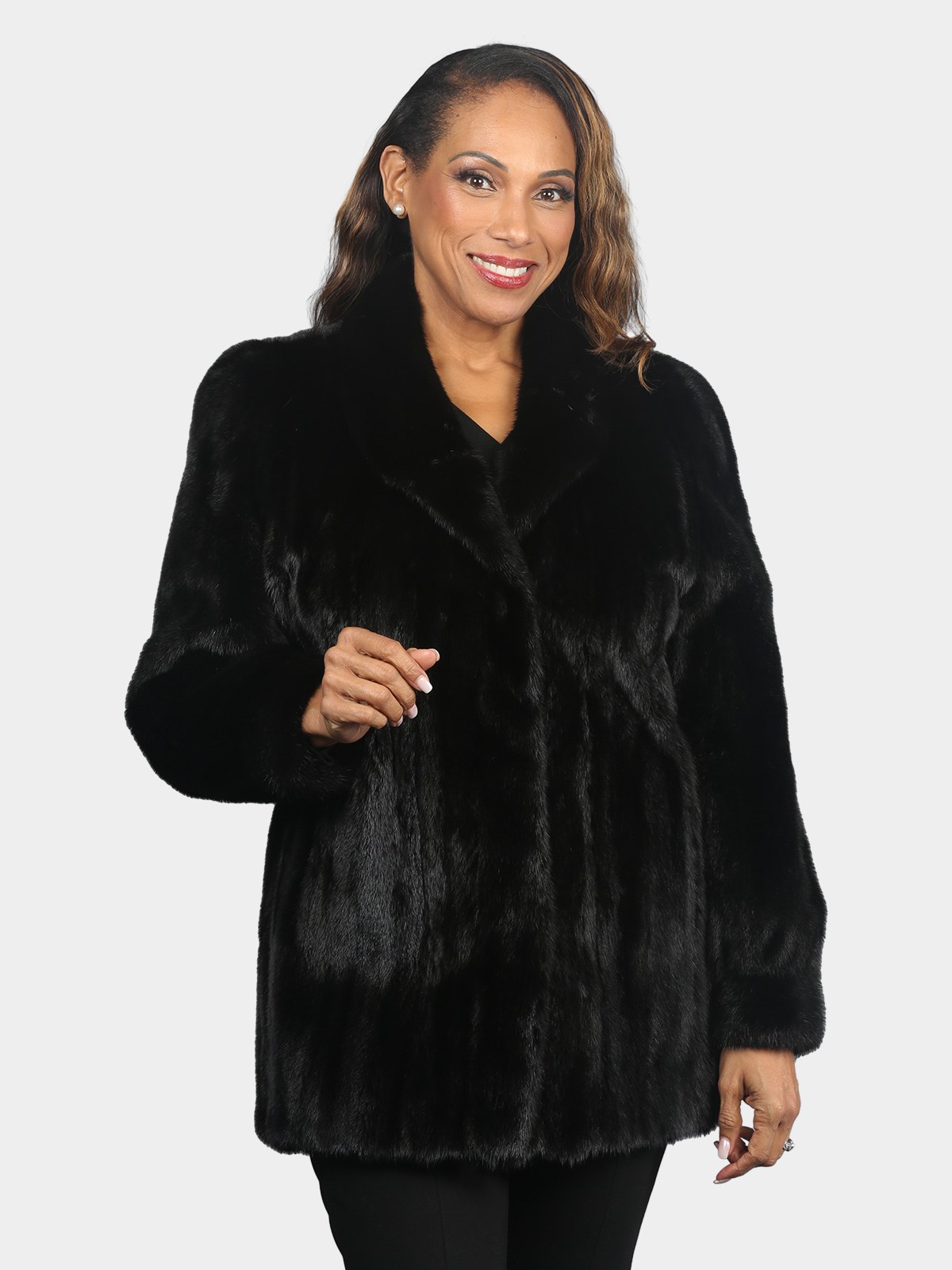 Woman's Natural Ranch Female Mink Fur Jacket