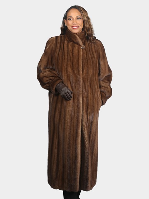 Woman's Natural Demi Buff Female Mink Fur Coat