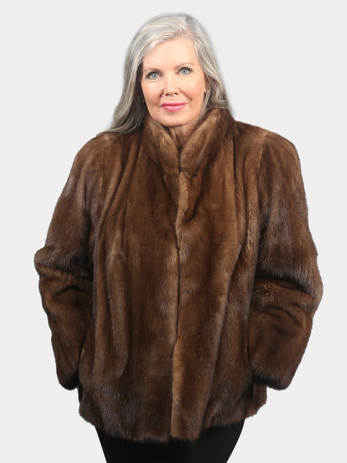 Woman's Natural Lunaraine Mink Fur Jacket