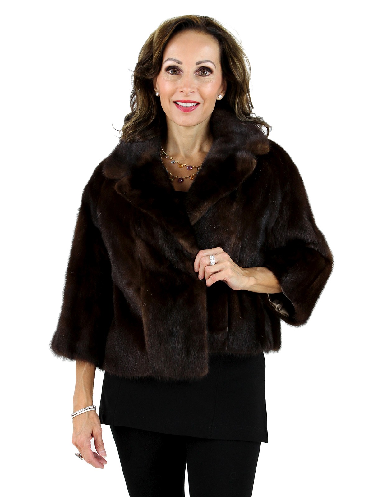 Mink Evening Jacket - Women's Large - Mahogany | Estate Furs