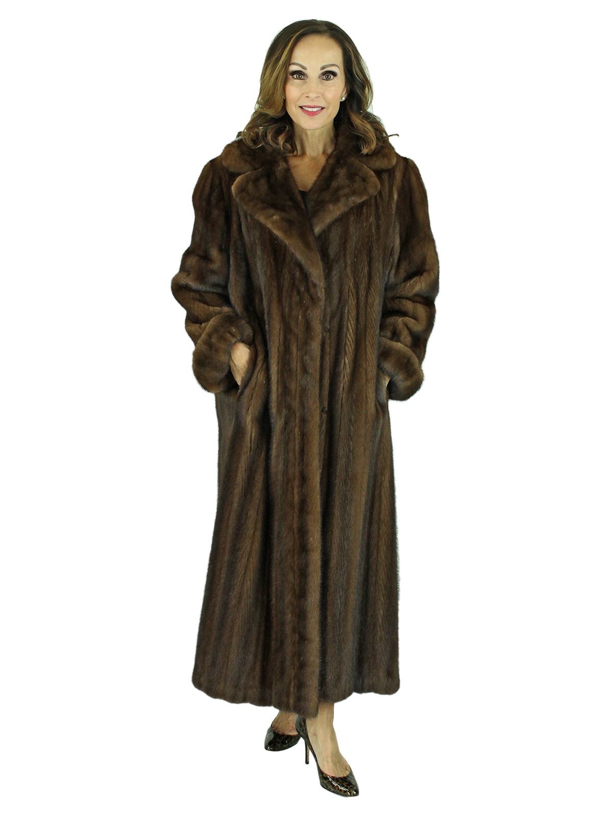 Demi Buff Female Mink Fur Coat - Women's Fur Coat - M| Estate Furs