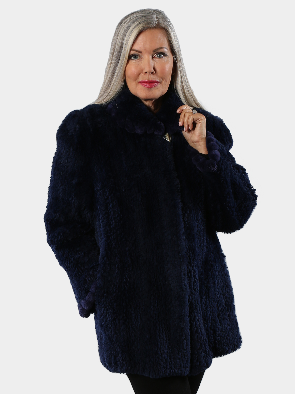 Paula Lishman Sheared Knit Beaver Fur Jacket (Large) - Estate Furs