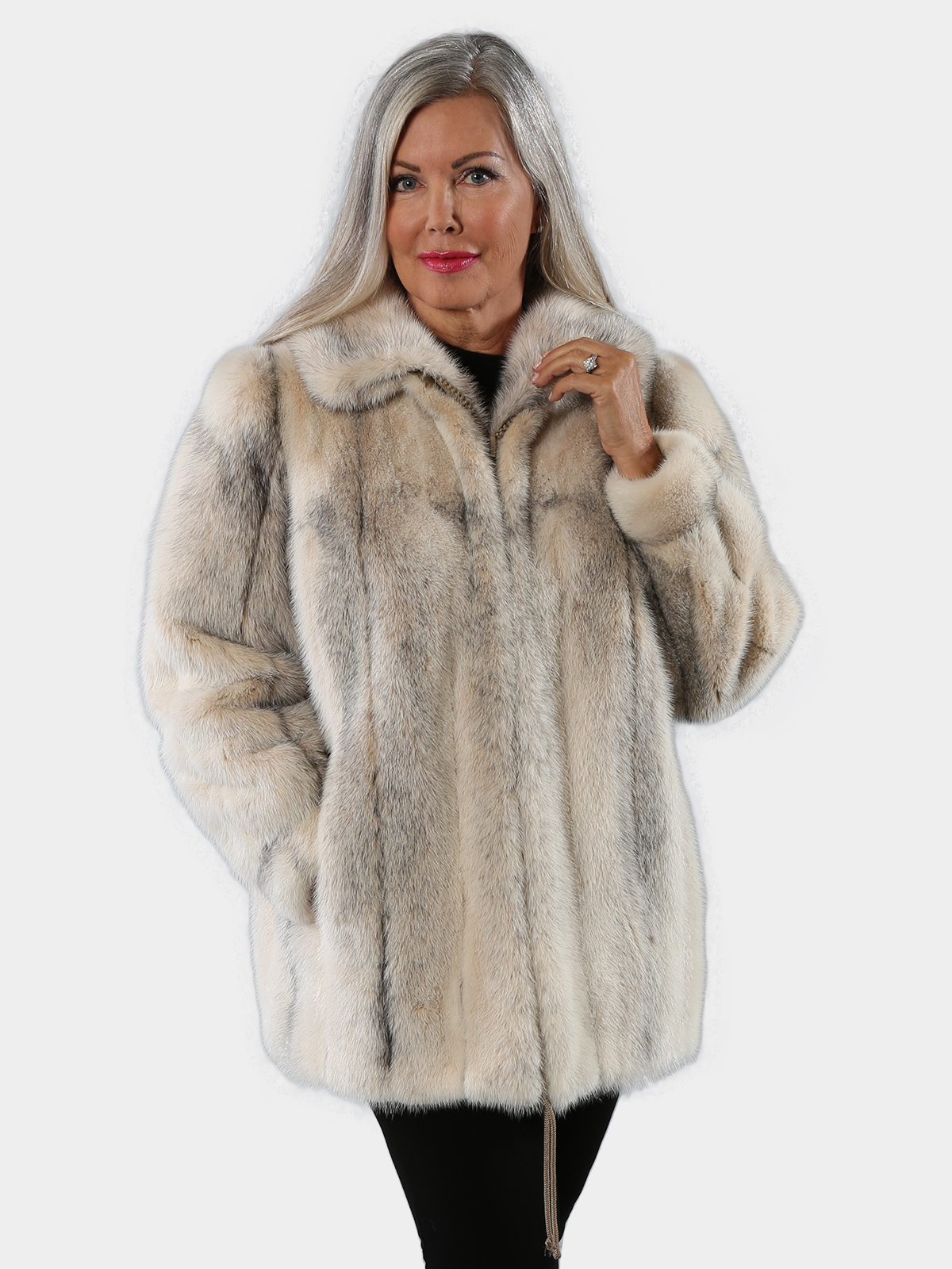 Cross Mink Fur Jacket (Women's XL) - Estate Furs