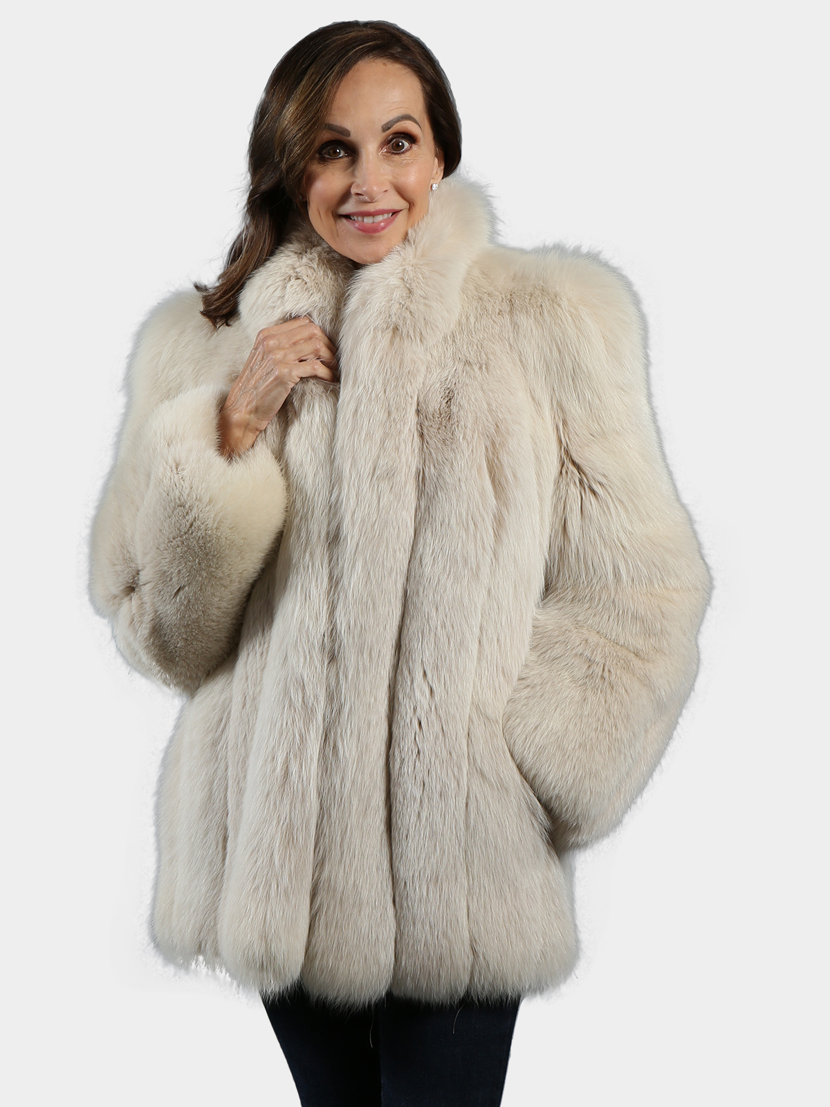 Woman's Blush Fox Fur Jacket - Estate Furs